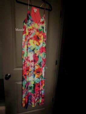Nicole Miller Multicolor Watercolor-Print Maxi Dress